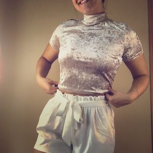 Charlotte Russe | Pink velvet crop top
